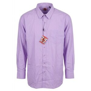 English Laundry Men's Dress Shirt 19-19.5 36/37 Purple Cotton Blend L/S 3XL